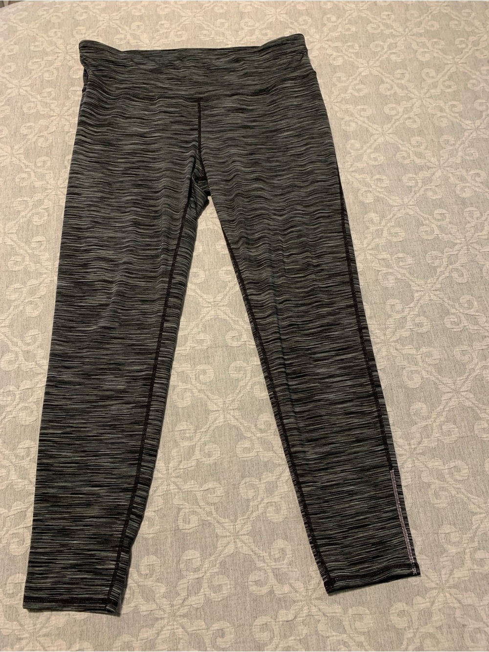 Prana Black Space-Dye Leggings (Size XL)